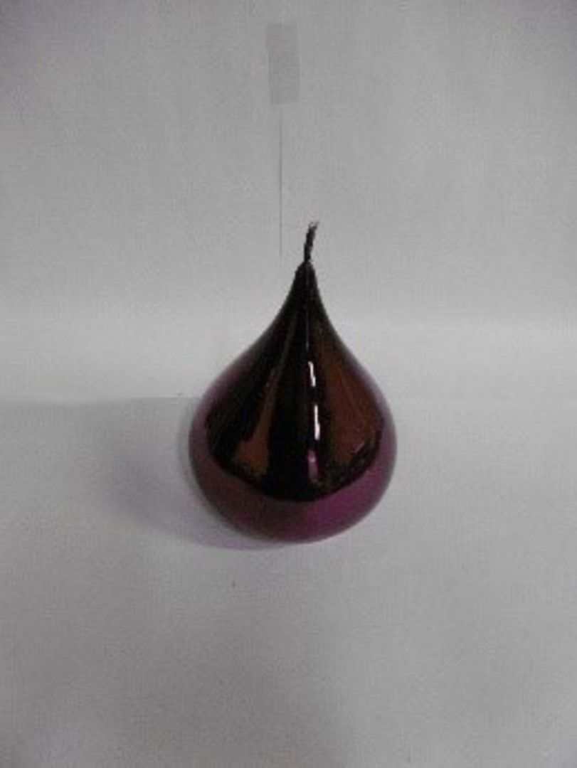  Metallic Drop Candle  Eggplant 150x100mm image 0
